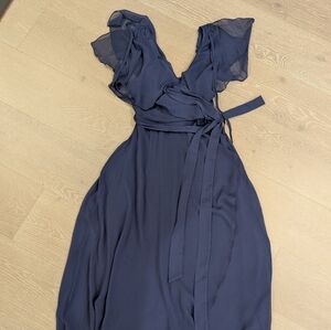 Asos Design, Size 6 Petite, Navy Wrap Dress